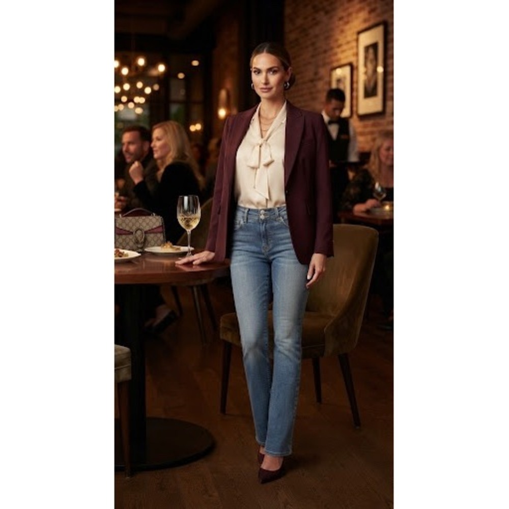 Wallflower Flirty Curvy High Rise Bootcut Jeans Blue Size 17 WFM13936F
